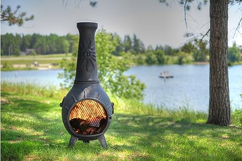 Blue Rooster Sun Stack Outdoor Wood Burning Chiminea