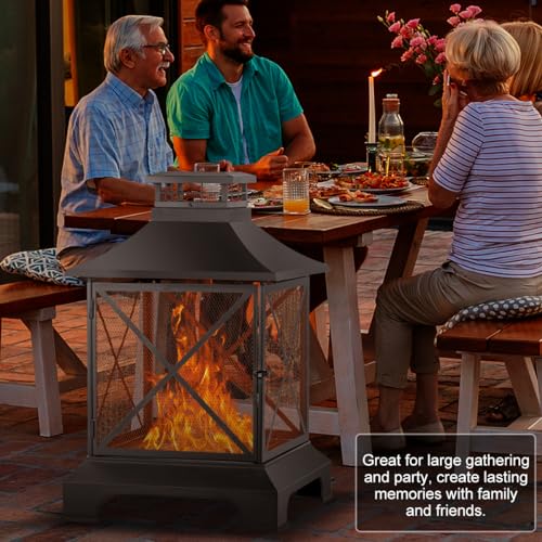 EcoNook 42" Metal Wood Burning Chiminea Fire Pit