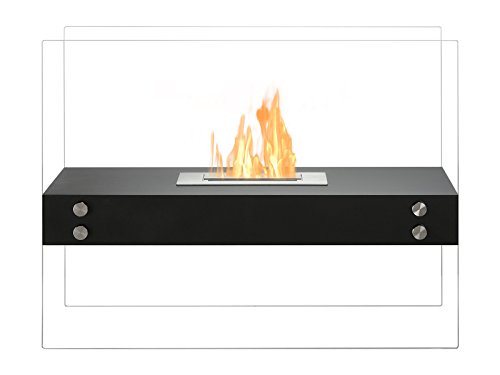 Ignis Vitrum H Black Ventless Ethanol Fireplace