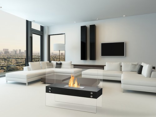 Ignis Vitrum H Black Ventless Ethanol Fireplace