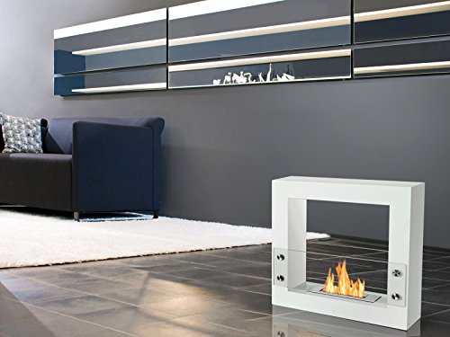 Tectum Mini White Ventless Bio Ethanol Fireplace