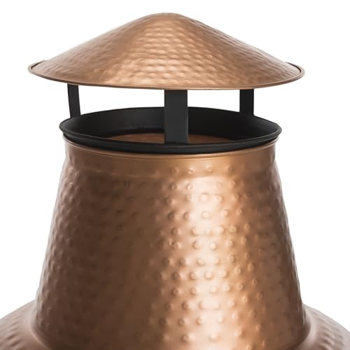 Lima Copper and Black Outdoor Chiminea