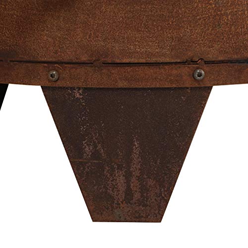 70-Inch Rustic Steel Chiminea with Rain Cap
