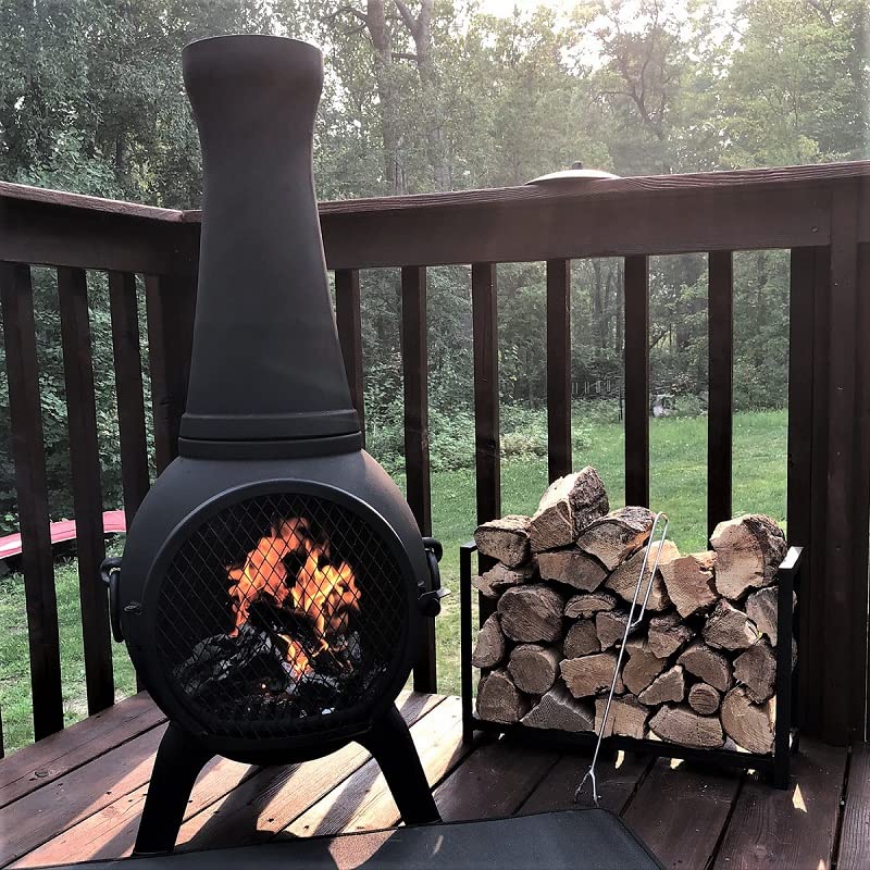 Blue Rooster Prairie Fire Outdoor Wood Burning Chiminea