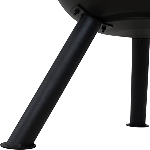 Sunnydaze 5-Foot Black Steel Modern Chiminea