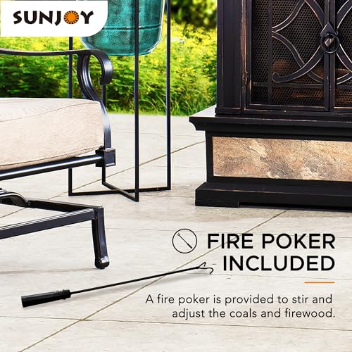 Sunjoy Heirloom Outdoor Wood Burning Fireplace