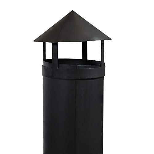 Sunnydaze 56-Inch Black Steel Heavy-Duty Chiminea