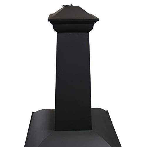 Sunnydaze 57-Inch Black Steel Outdoor Chiminea