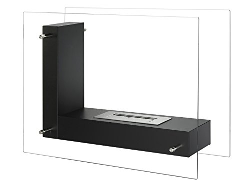 Vitrum L Black Ventless Bio Ethanol Fireplace