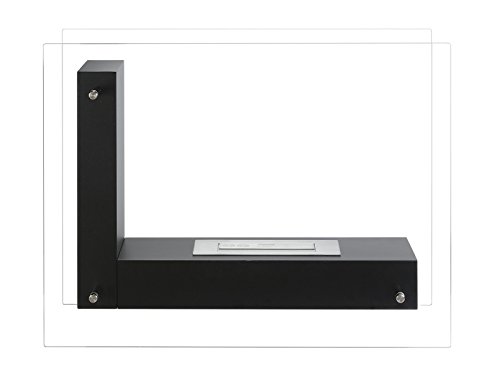 Vitrum L Black Ventless Bio Ethanol Fireplace