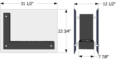 Vitrum L Black Ventless Bio Ethanol Fireplace