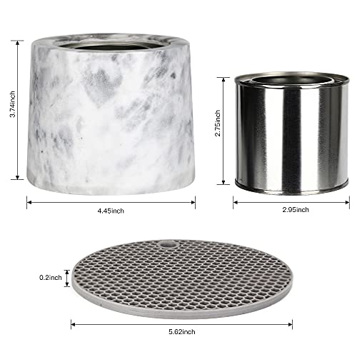 Marble Tabletop Fire Pit for Indoor & Outdoor Use
