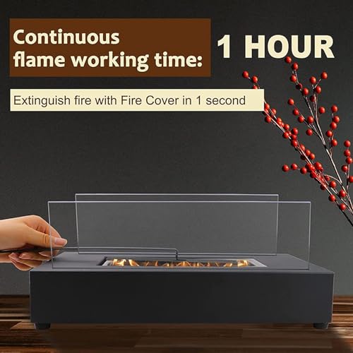 HEYAXA Portable Ethanol Fire Pit Tabletop Fire Bowl