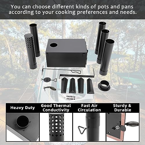 Portable Wood Burning Stove for Camping & Outdoor
