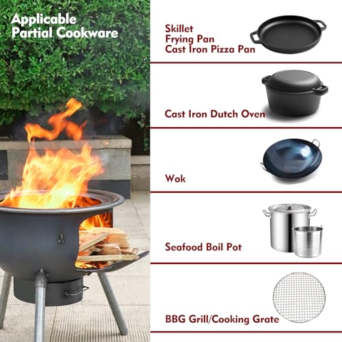 Portable Wood Burning Stove for Outdoor Cooking