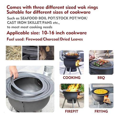 Portable Wood Burning Stove for Outdoor Cooking