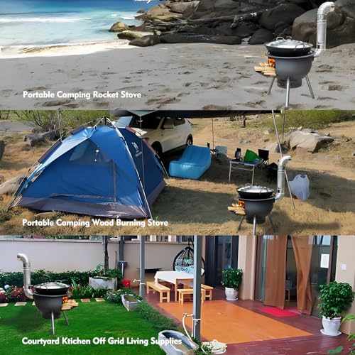 Portable Wood Burning Stove for Outdoor Cooking