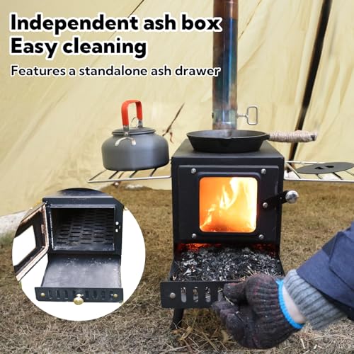 Huskfirm Portable Folding Camping Stove with Chimney