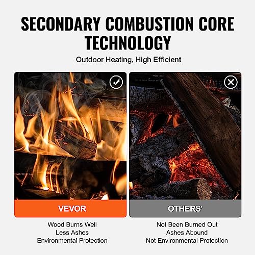 VEVOR Portable 86-Inch Camping Wood Stove