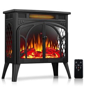 Rintuf 1500W Electric Fireplace Heater with Remote