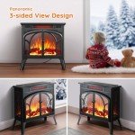 Rintuf 1500W Electric Fireplace Heater with Remote