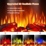 Rintuf 1500W Electric Fireplace Heater with Remote
