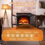 Rintuf 1500W Electric Fireplace Heater with Remote