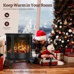 25-Inch Electric Fireplace Heater & Stove
