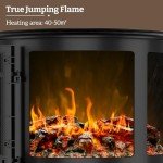 25-Inch Electric Fireplace Heater & Stove