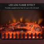 HOMCOM 22" Electric Fireplace Heater with LED Flames