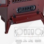 HOMCOM 22" Electric Fireplace Heater with LED Flames