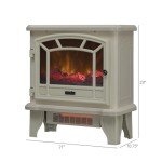 Duraflame 1500W Electric Fireplace Stove - Cream