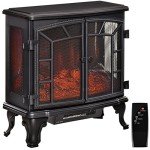 27" Electric Fireplace Stove with LED Flames
