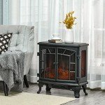 27" Electric Fireplace Stove with LED Flames
