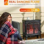 27" Electric Fireplace Stove with LED Flames