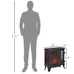 27" Electric Fireplace Stove with LED Flames