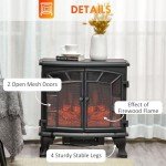 27" Electric Fireplace Stove with LED Flames