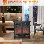 27" Electric Fireplace Stove with LED Flames