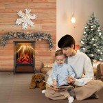 Electric Fireplace Stove with Remote Control and Timer