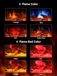 Electric Fireplace Stove with Remote Control and Timer