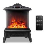 TOONLUPAL 1500W Electric Fireplace Heater with Remote