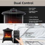 TOONLUPAL 1500W Electric Fireplace Heater with Remote