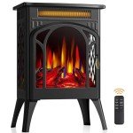 Joy Pebble 1500W Electric Fireplace Stove with Remote