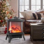 TOONLUPAL 1500W Electric Fireplace Heater with Remote