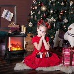 TOONLUPAL 1500W Electric Fireplace Heater with Remote