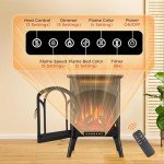 Joy Pebble 1500W Electric Fireplace Stove with Remote