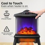 TOONLUPAL 1500W Electric Fireplace Heater with Remote