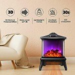 TOONLUPAL 1500W Electric Fireplace Heater with Remote