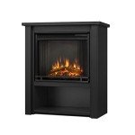 Real Flame Black Hollis Electric Fireplace with Remote