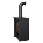 Real Flame Black Hollis Electric Fireplace with Remote